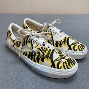 Vans Family Era Shoes M 8.5 W 10 Graphic Limited Low Top White Canvas Skate